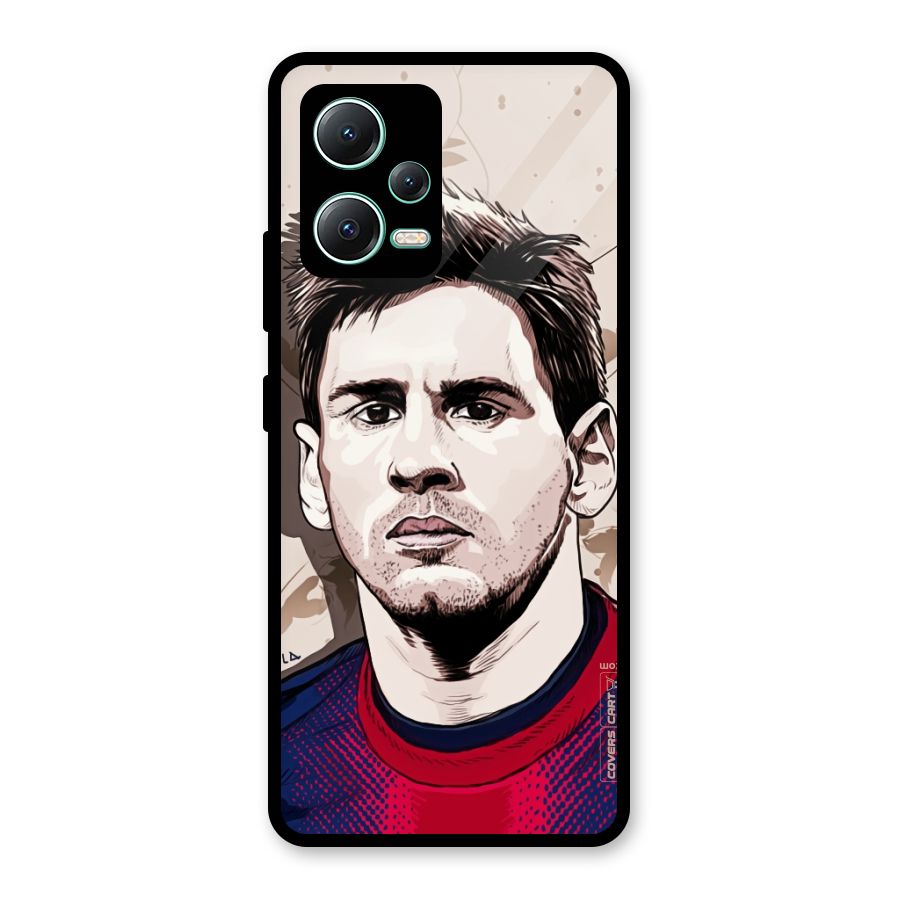 Barca King Messi Glass Back Case for Redmi Note 12 5G
