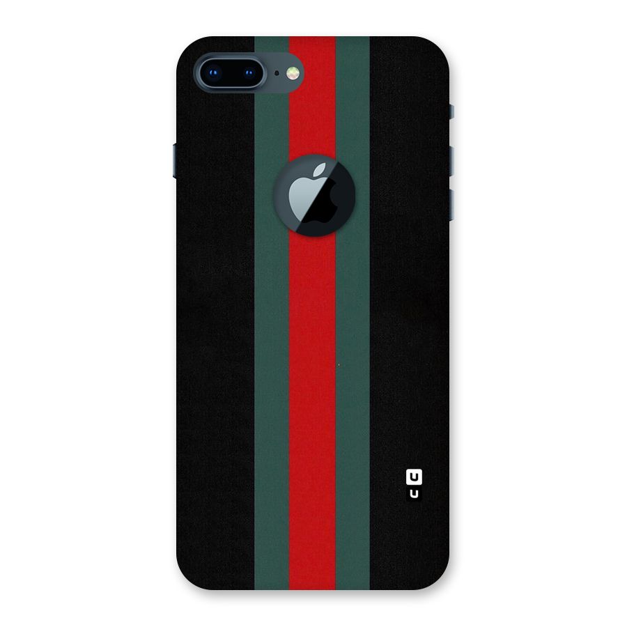 Basic Colored Stripes Back Case for iPhone 7 Plus Logo Cut