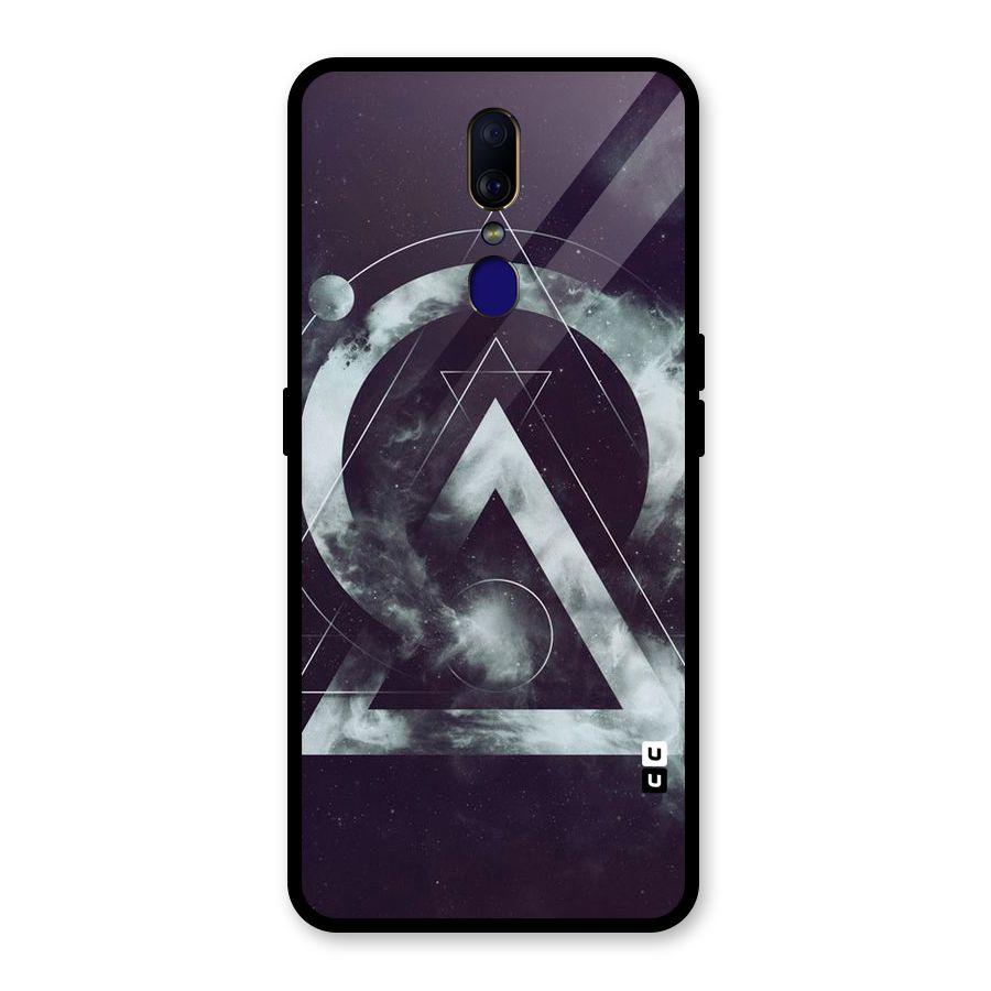 Basic Galaxy Shape Glass Back Case for Oppo F11