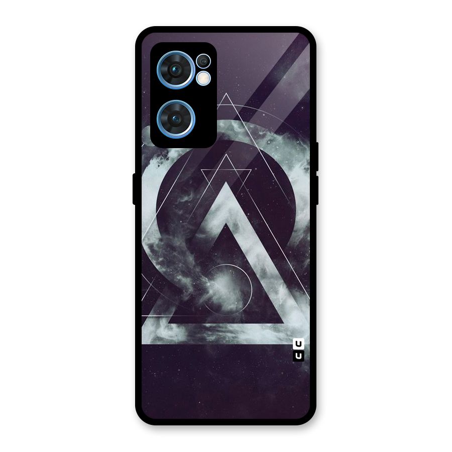 Basic Galaxy Shape Glass Back Case for Oppo Reno7 5G