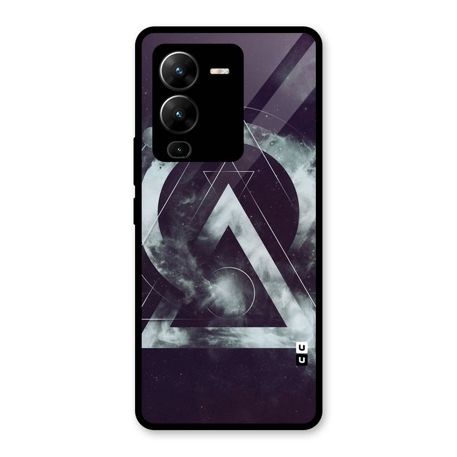 Basic Galaxy Shape Glass Back Case for Vivo V25 Pro