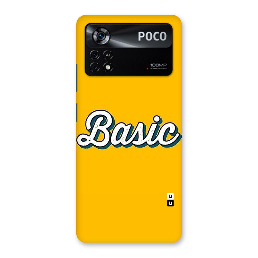 Basic Yellow Back Case for Poco X4 Pro 5G