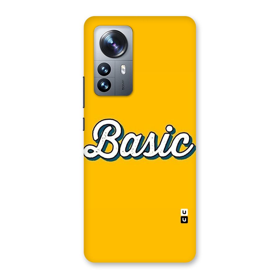 Basic Yellow Back Case for Xiaomi 12 Pro