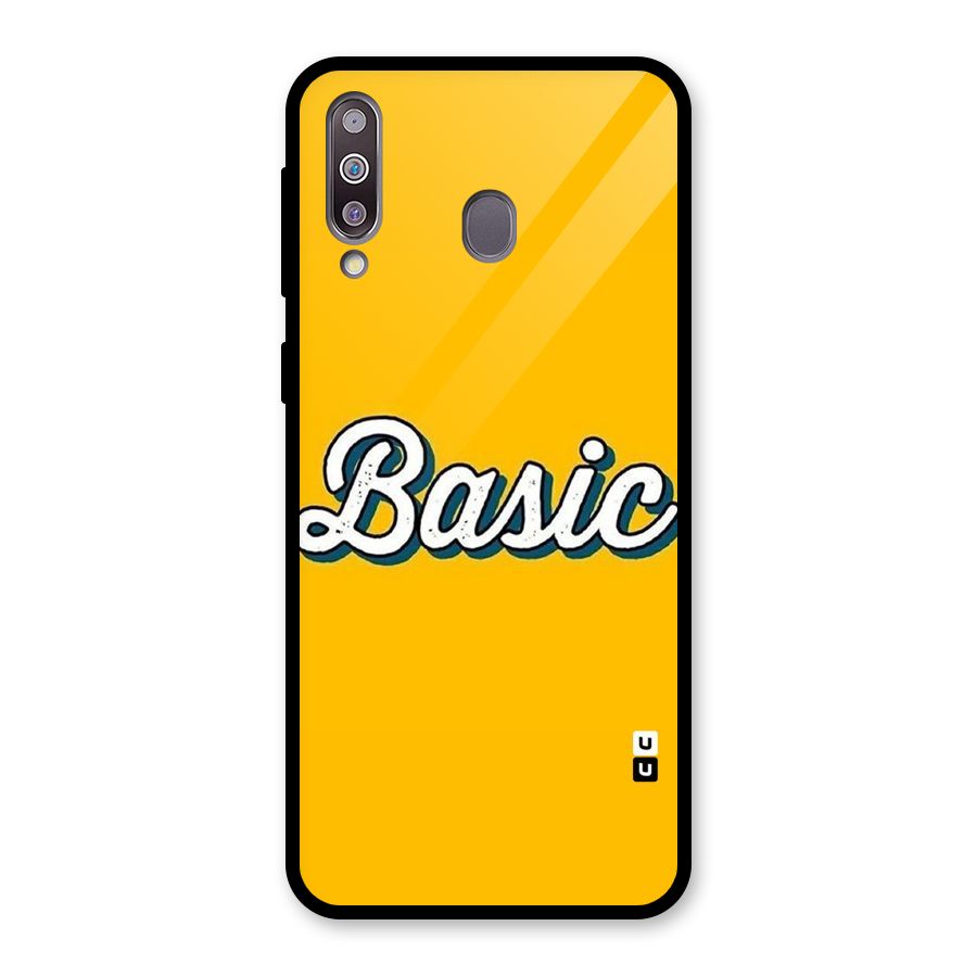 Basic Yellow Glass Back Case for Galaxy M30
