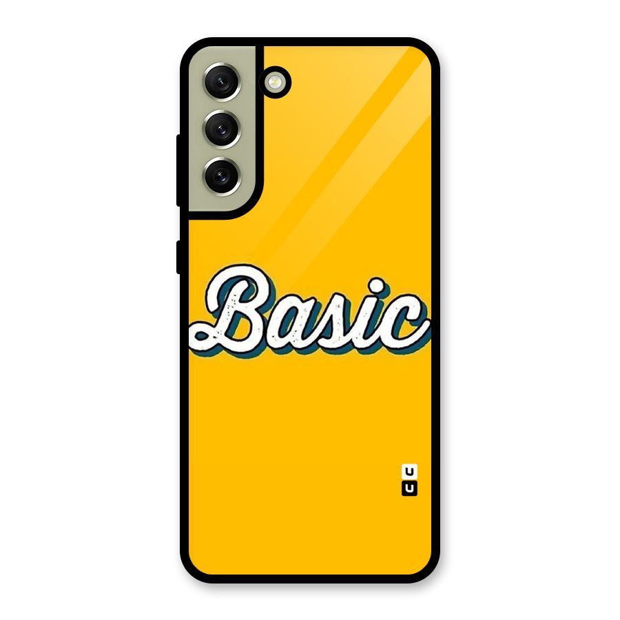 Basic Yellow Glass Back Case for Galaxy S21 FE 5G