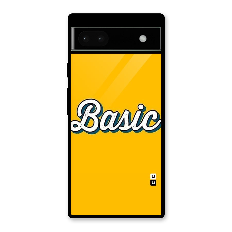 Basic Yellow Glass Back Case for Google Pixel 6a
