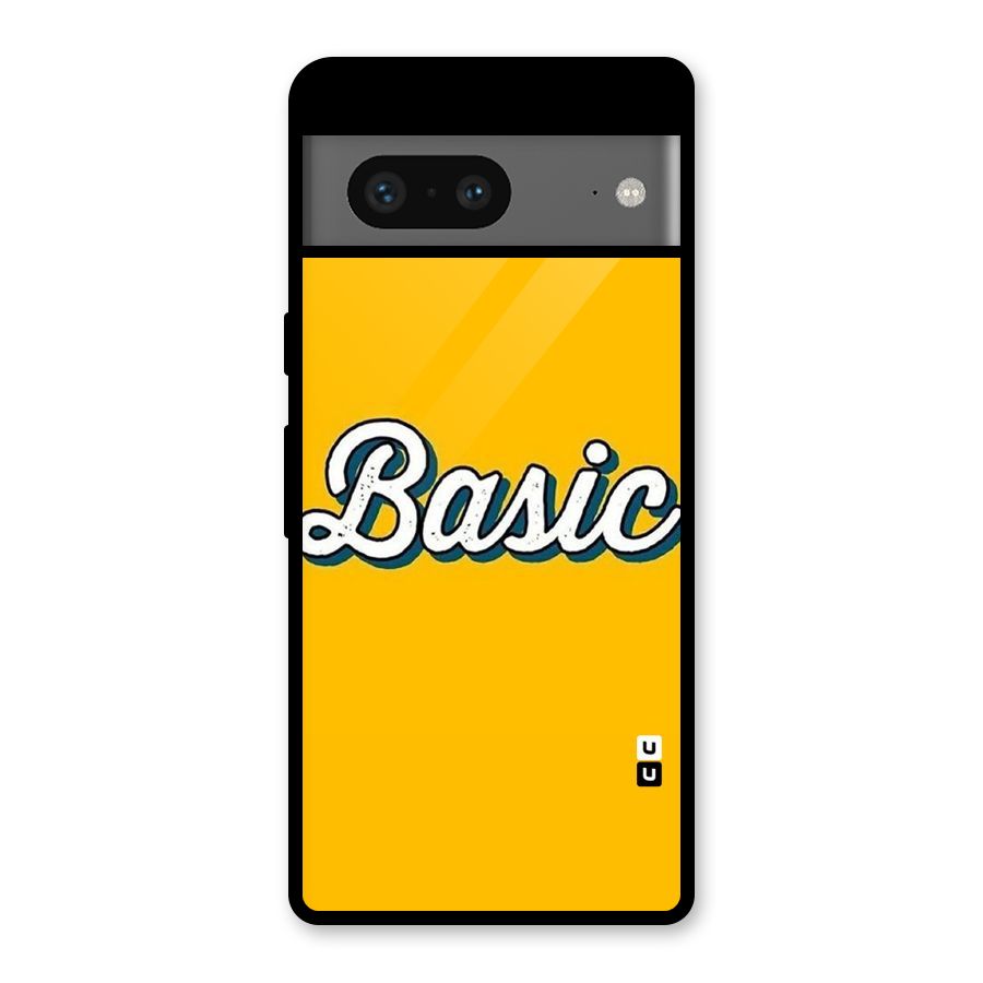 Basic Yellow Glass Back Case for Google Pixel 7