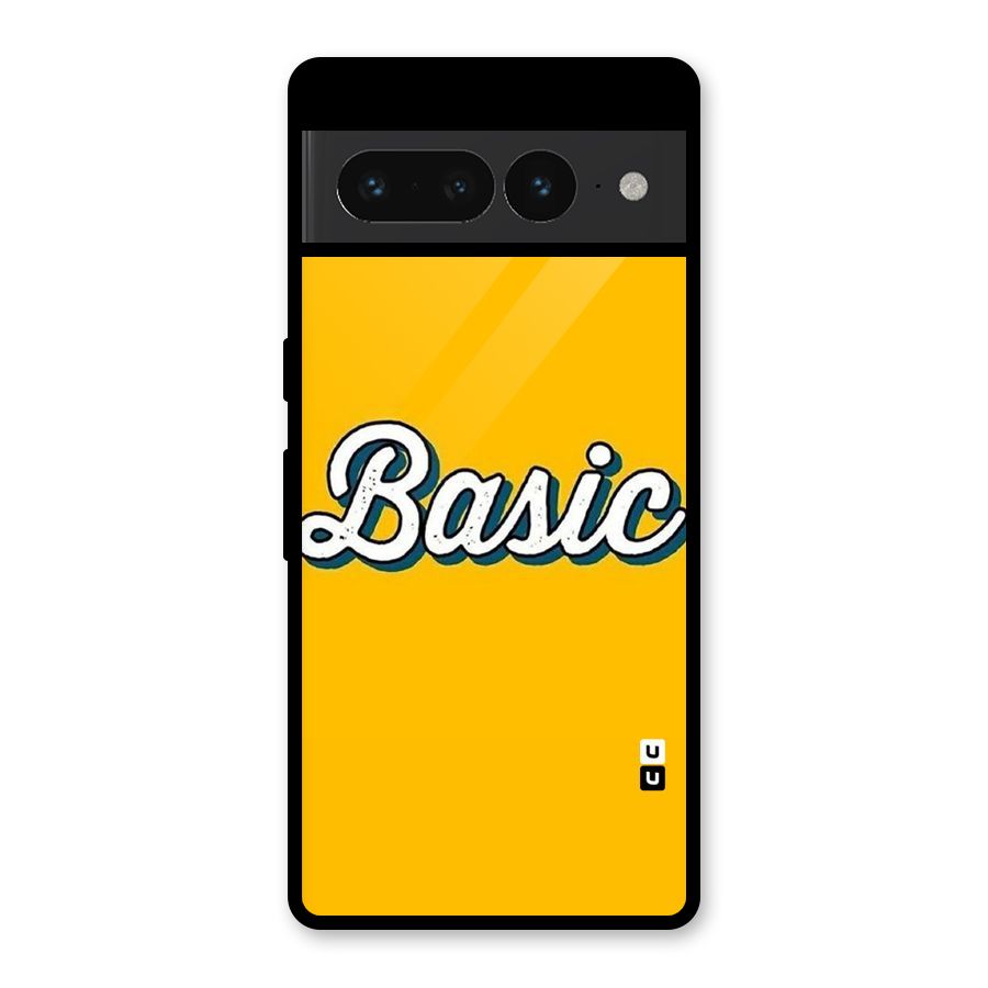 Basic Yellow Glass Back Case for Google Pixel 7 Pro