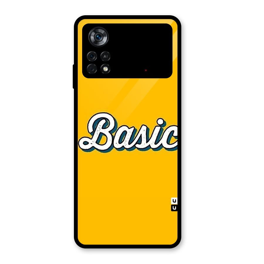 Basic Yellow Glass Back Case for Poco X4 Pro 5G