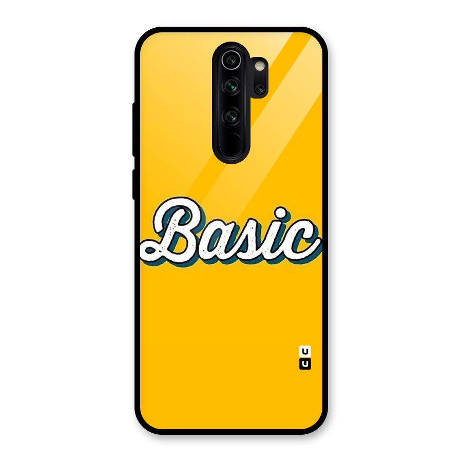 Basic Yellow Glass Back Case for Redmi Note 8 Pro