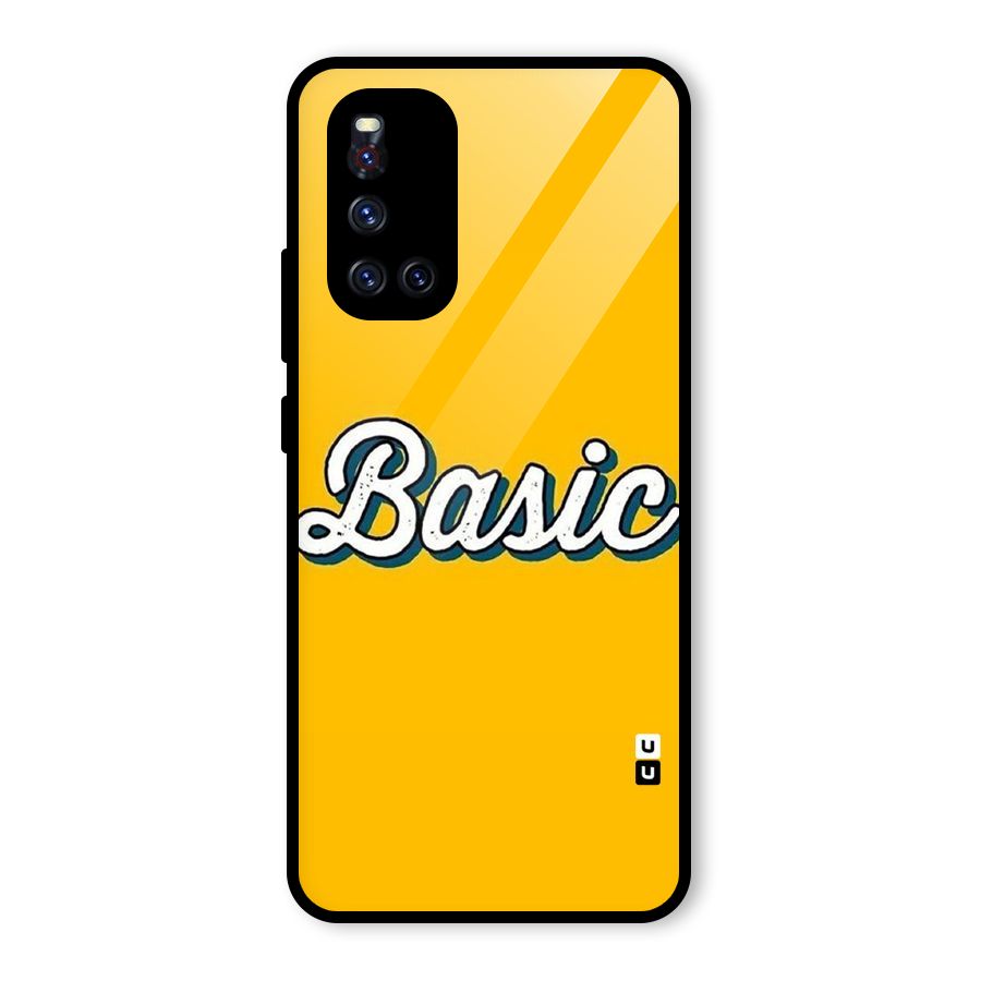 Basic Yellow Glass Back Case for Vivo V19