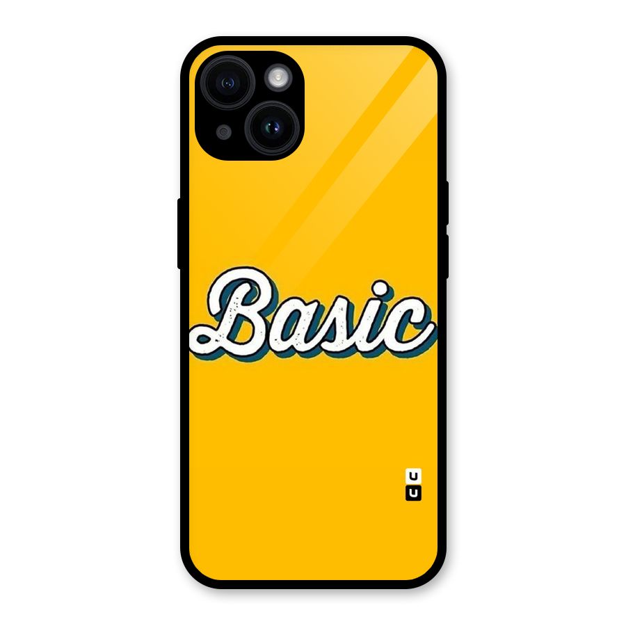 Basic Yellow Glass Back Case for iPhone 14