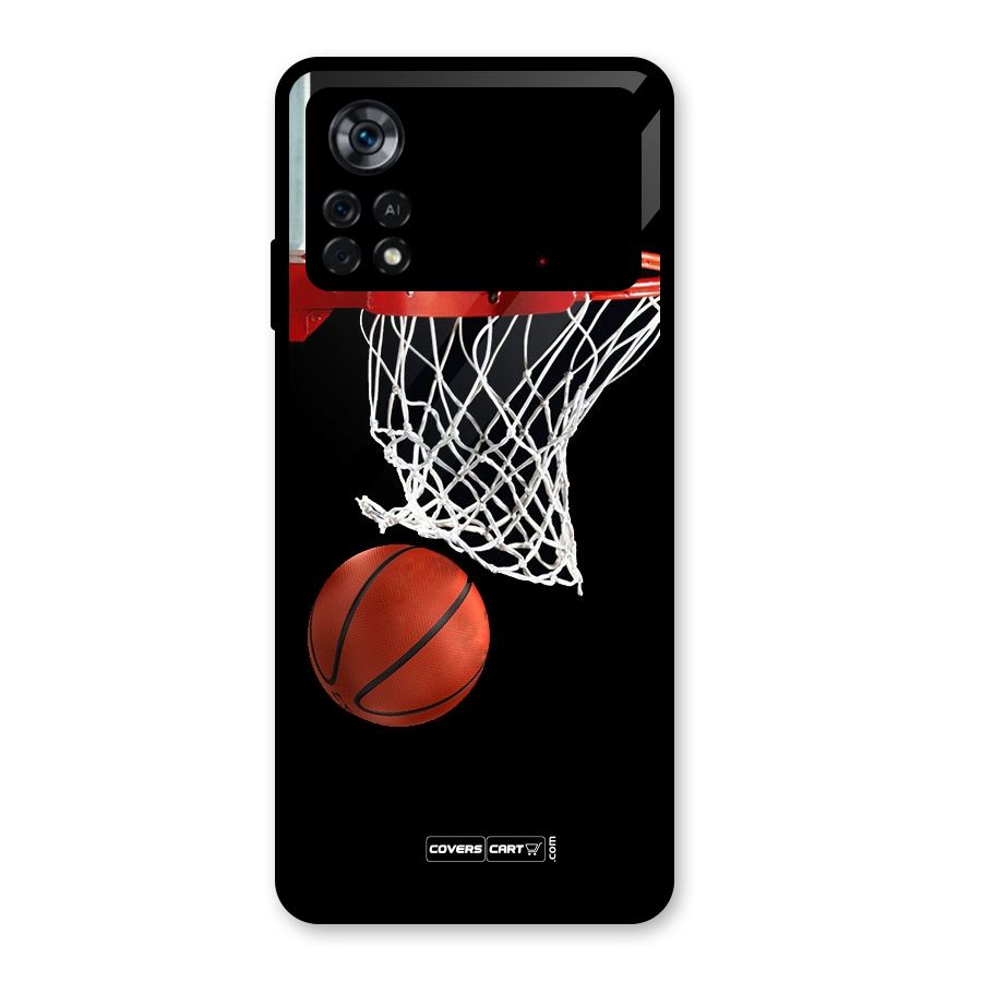 Basketball Glass Back Case for Poco X4 Pro 5G