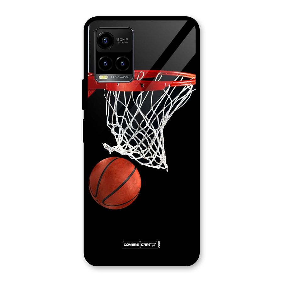 Basketball Glass Back Case for Vivo Y21A
