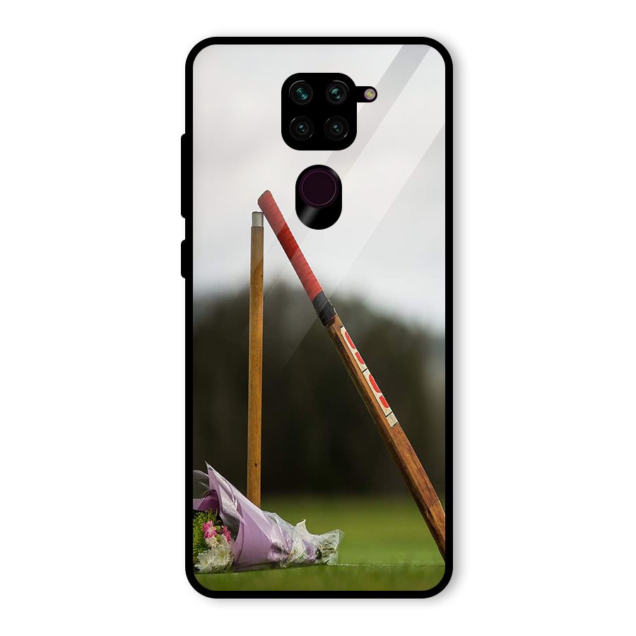 Bat Wicket Glass Back Case for Redmi Note 9