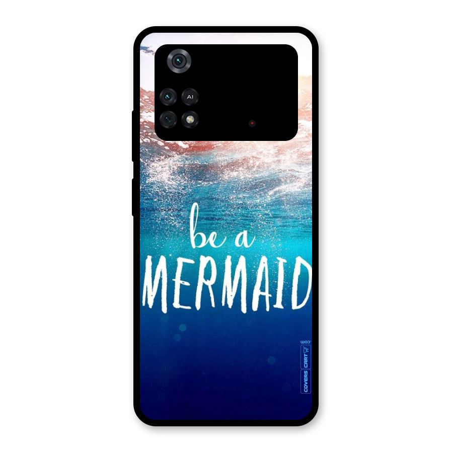 Be A Mermaid Glass Back Case for Poco M4 Pro 4G