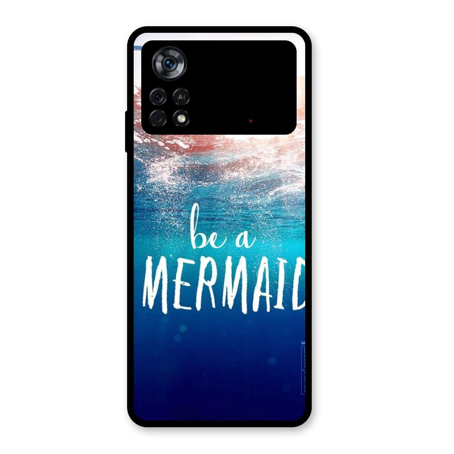 Be A Mermaid Glass Back Case for Poco X4 Pro 5G