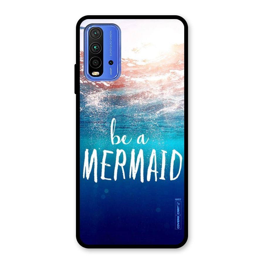 Be A Mermaid Glass Back Case for Redmi 9 Power
