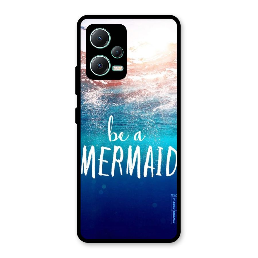 Be A Mermaid Glass Back Case for Redmi Note 12 5G