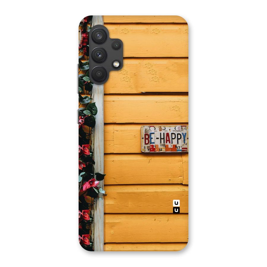 Be Happy Yellow Wall Back Case for Galaxy A32