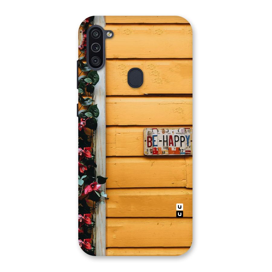 Be Happy Yellow Wall Back Case for Galaxy M11