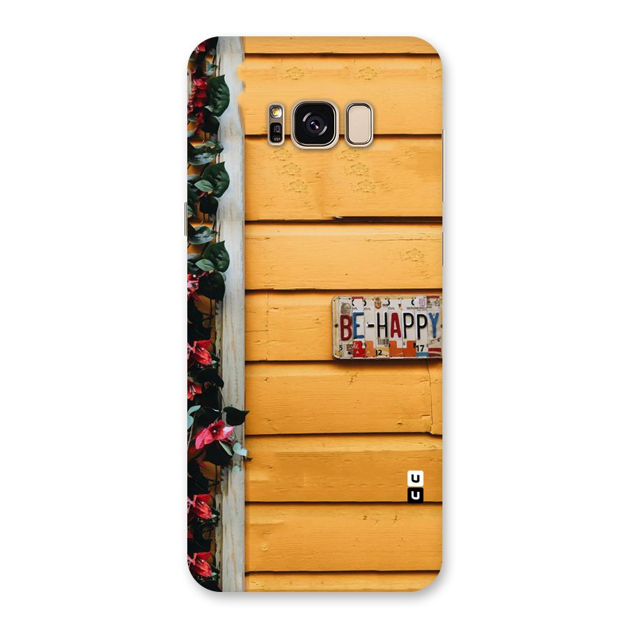 Be Happy Yellow Wall Back Case for Galaxy S8 Plus