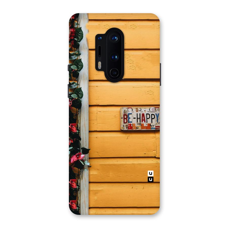 Be Happy Yellow Wall Back Case for OnePlus 8 Pro