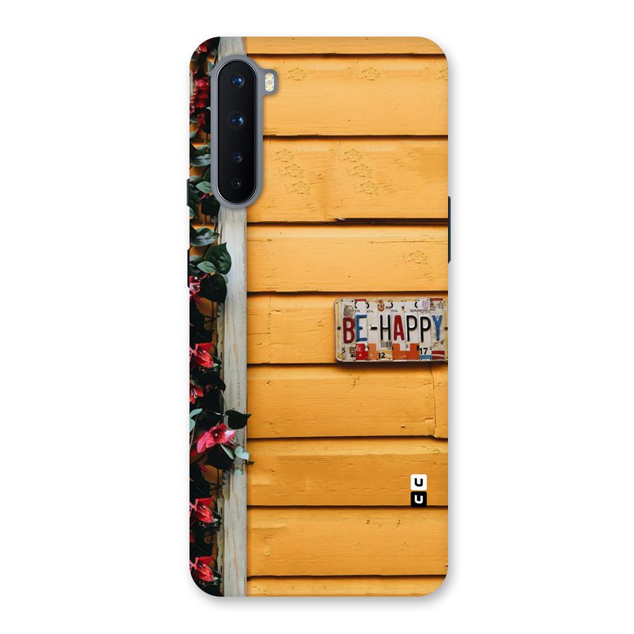 Be Happy Yellow Wall Back Case for OnePlus Nord