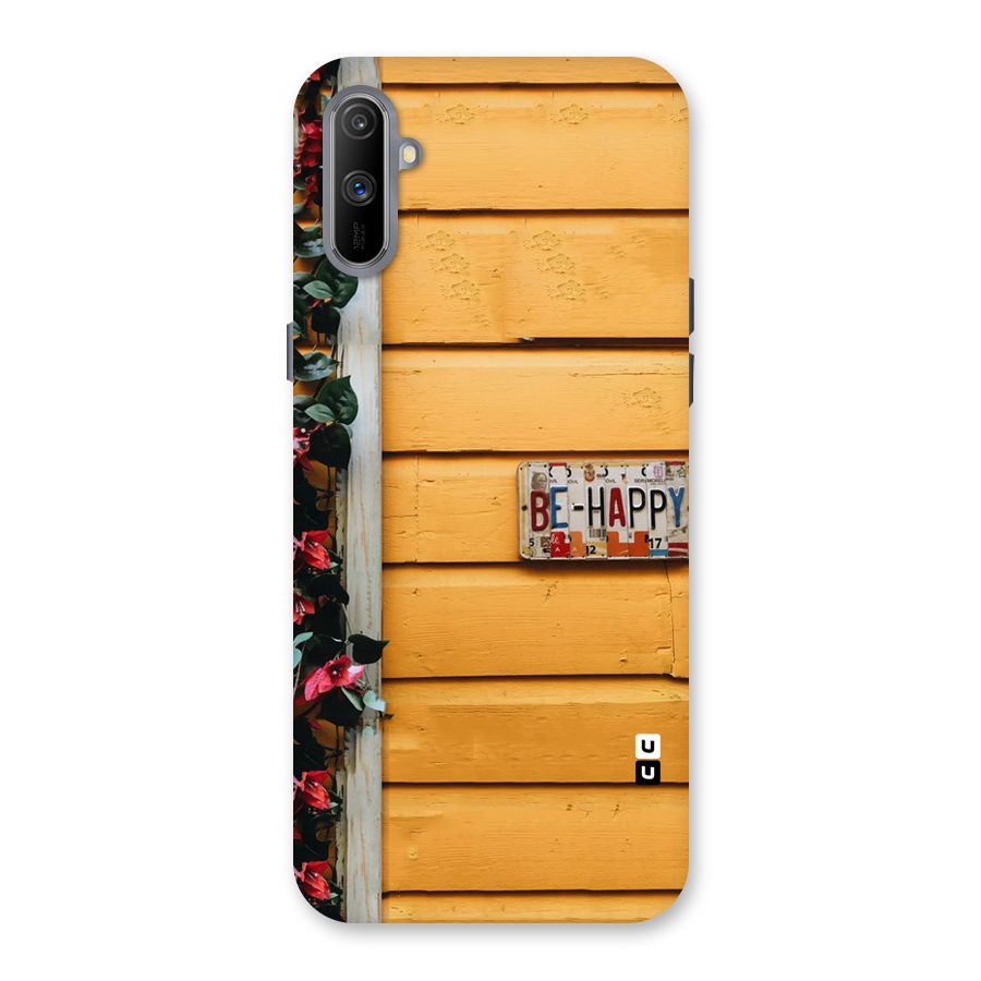 Be Happy Yellow Wall Back Case for Realme C3
