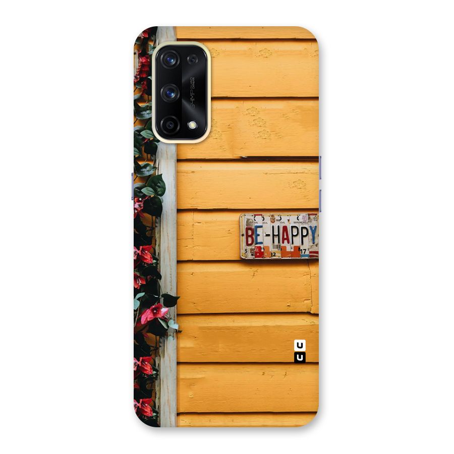Be Happy Yellow Wall Glass Back Case for Realme X7 Pro