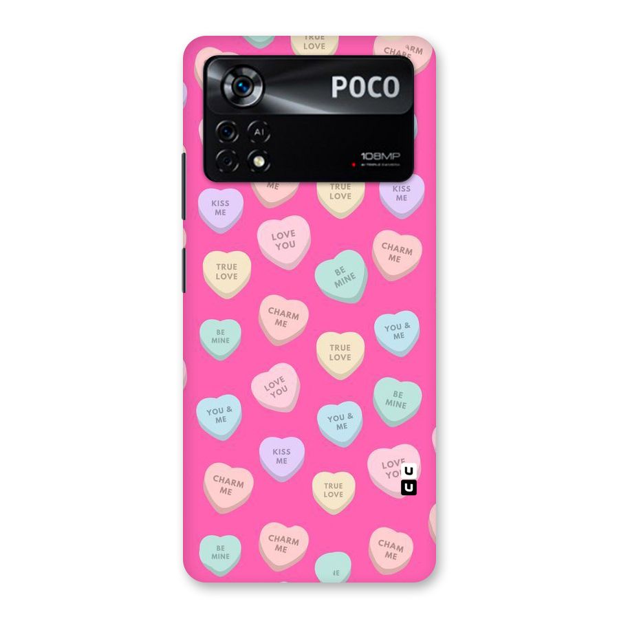 Be Mine Hearts Pattern Back Case for Poco X4 Pro 5G