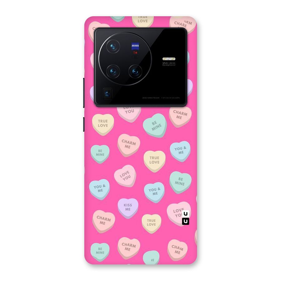Be Mine Hearts Pattern Back Case for Vivo X80 Pro