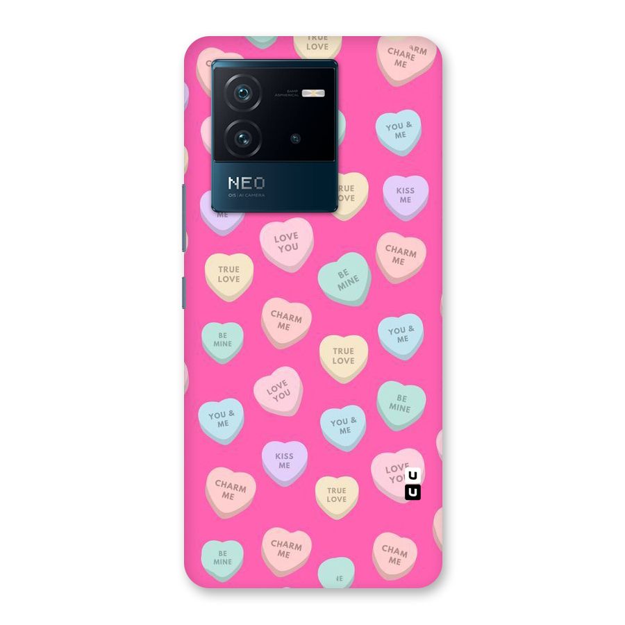 Be Mine Hearts Pattern Back Case for Vivo iQOO Neo 6 5G