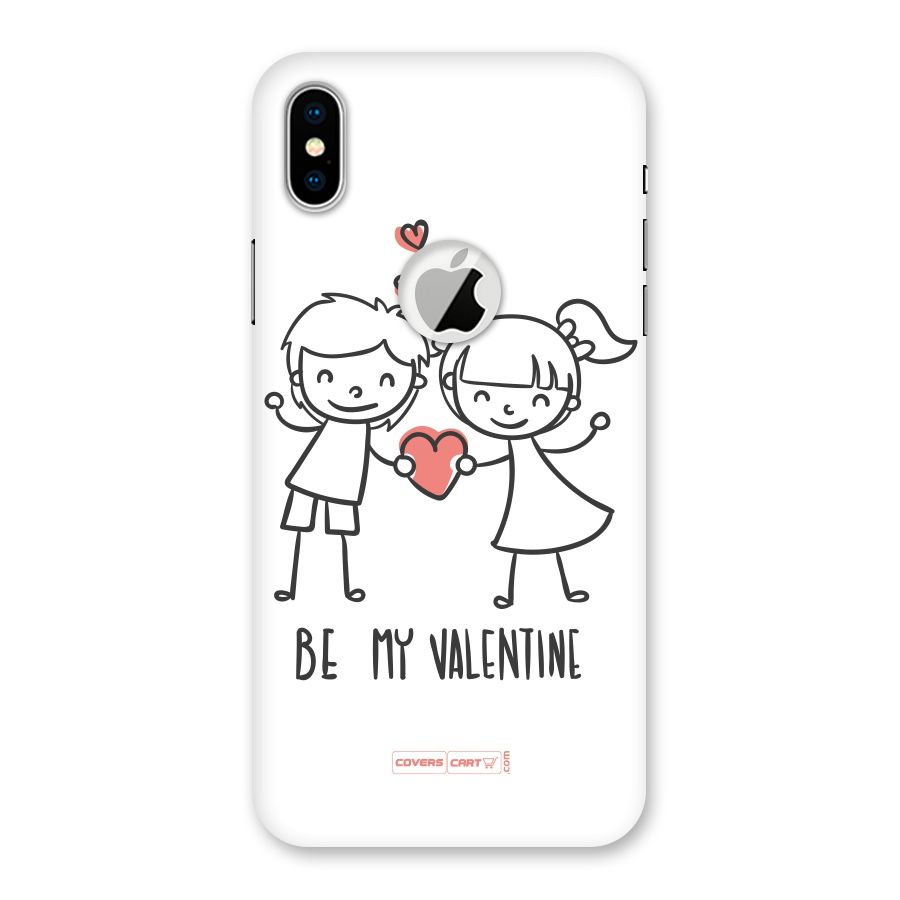 Be My Valentine Back Case for iPhone X Logo Cut