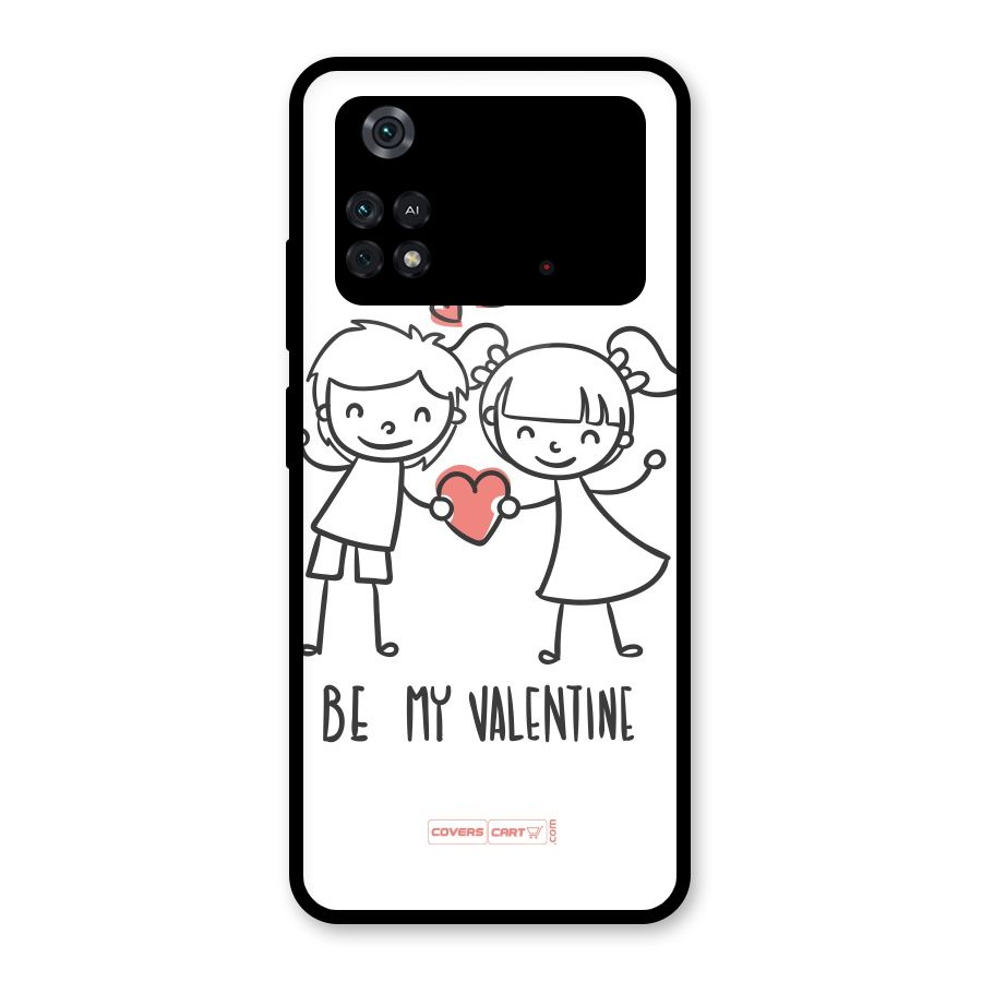 Be My Valentine Glass Back Case for Poco M4 Pro 4G