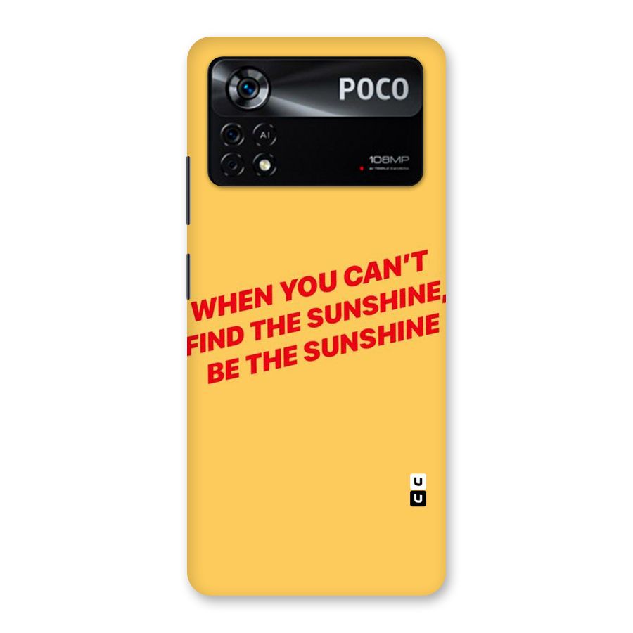 Be The Sunshine Back Case for Poco X4 Pro 5G