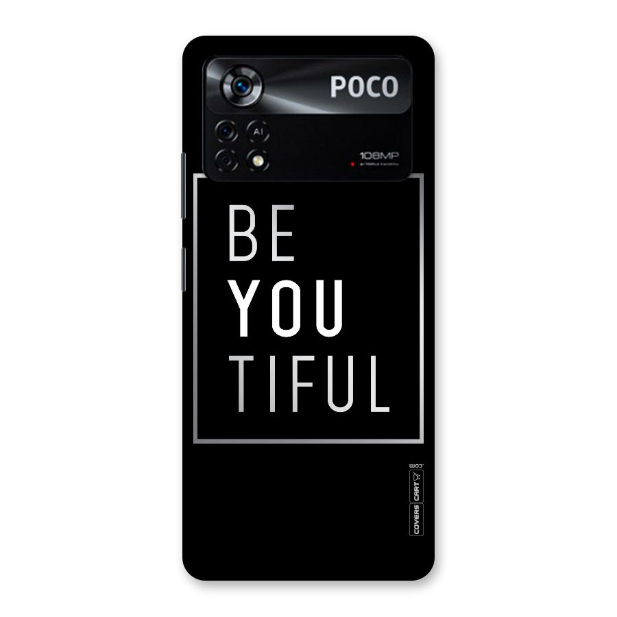 Be You Beautiful Back Case for Poco X4 Pro 5G