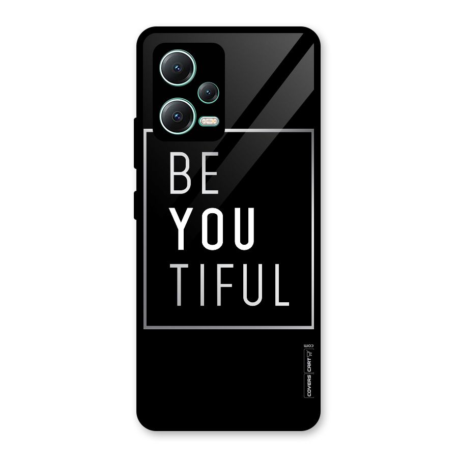 Be You Beautiful Glass Back Case for Redmi Note 12 5G