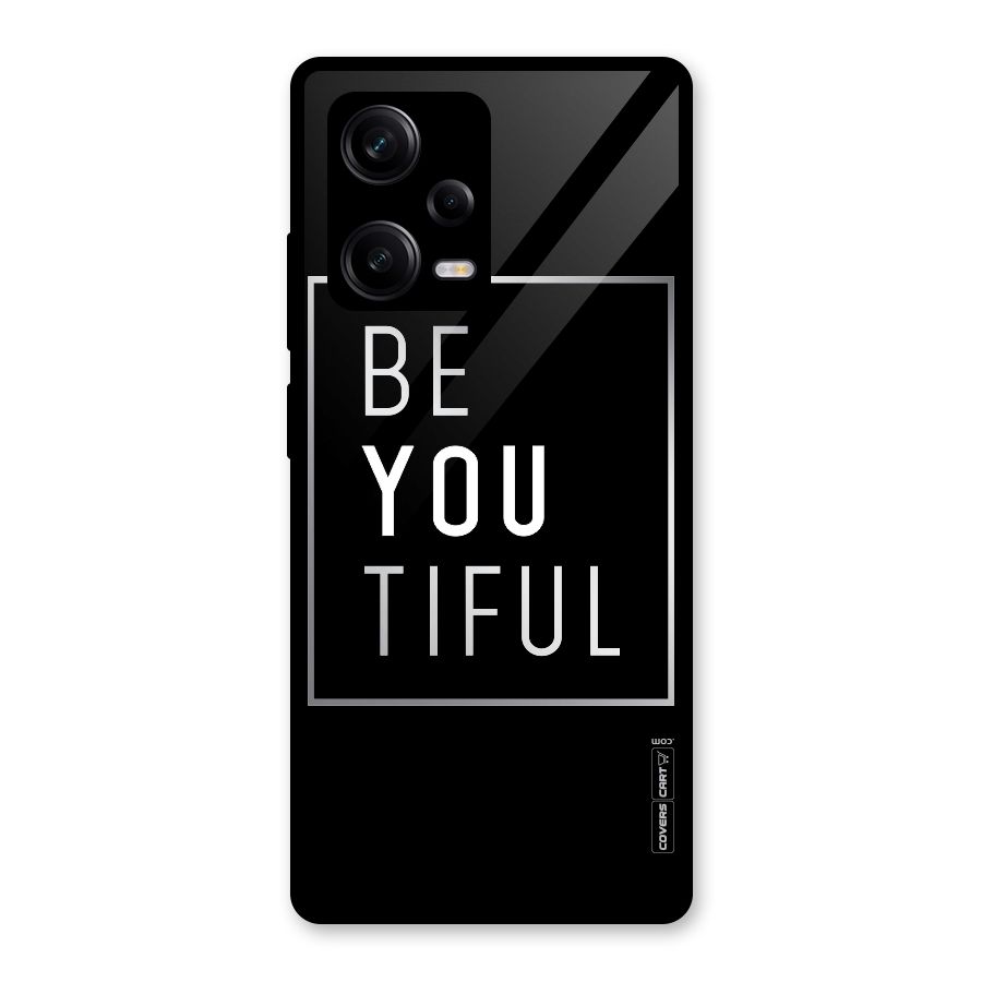Be You Beautiful Glass Back Case for Redmi Note 12 Pro
