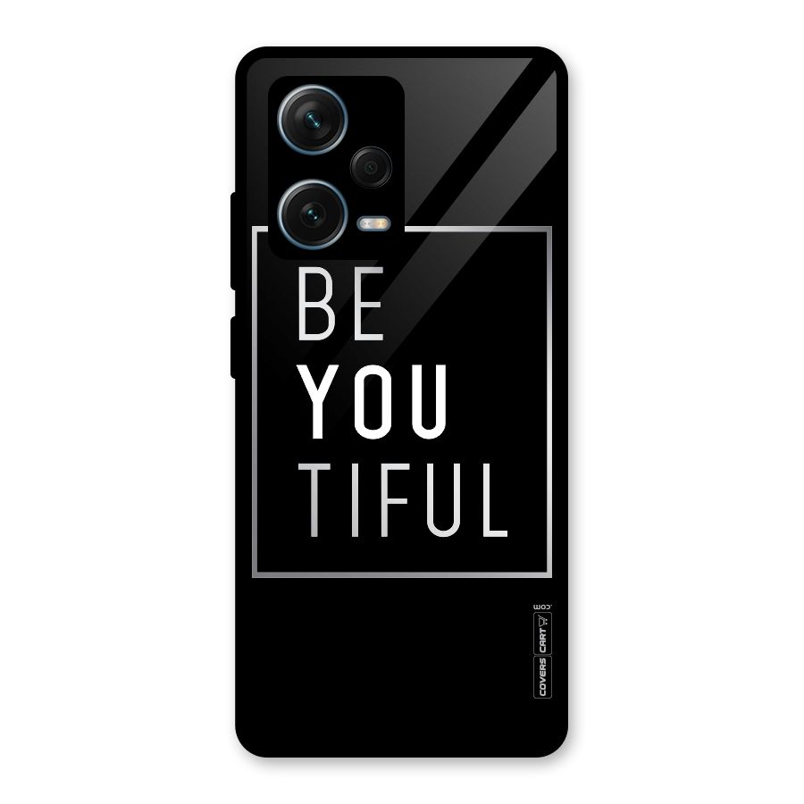 Be You Beautiful Glass Back Case for Redmi Note 12 Pro Plus 5G