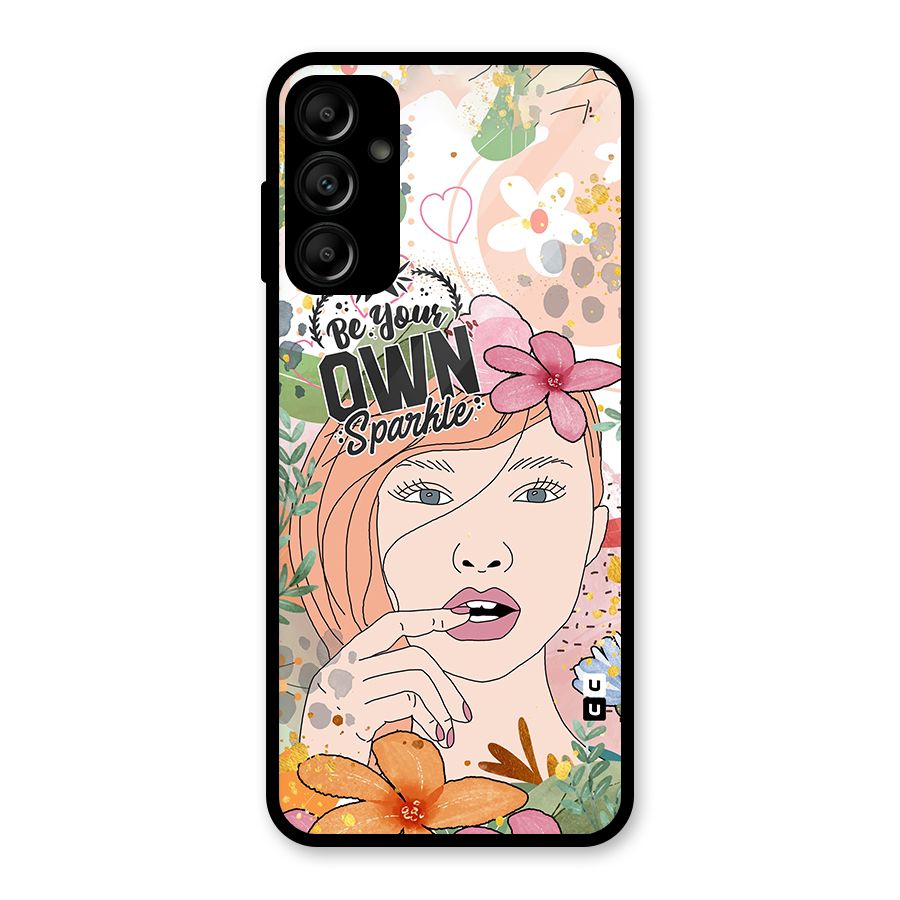 Be Your Own Sparkle Glass Back Case for Galaxy A14 5G