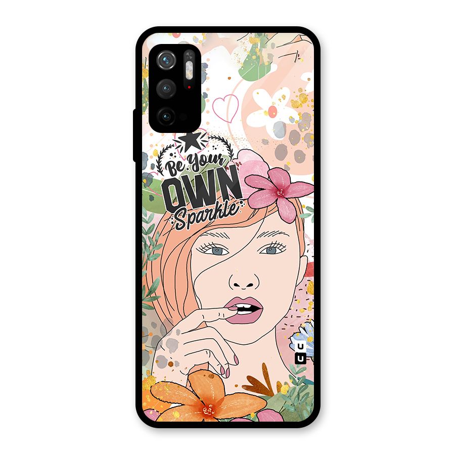 Be Your Own Sparkle Glass Back Case for Poco M3 Pro 5G