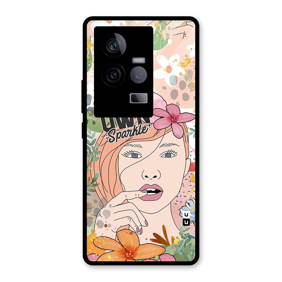 Be Your Own Sparkle Glass Back Case for Vivo iQOO 11 5G