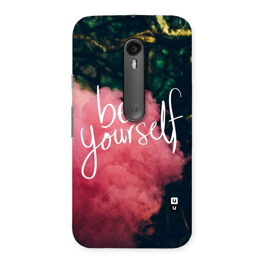 Be Yourself Greens Back Case for Moto G Turbo