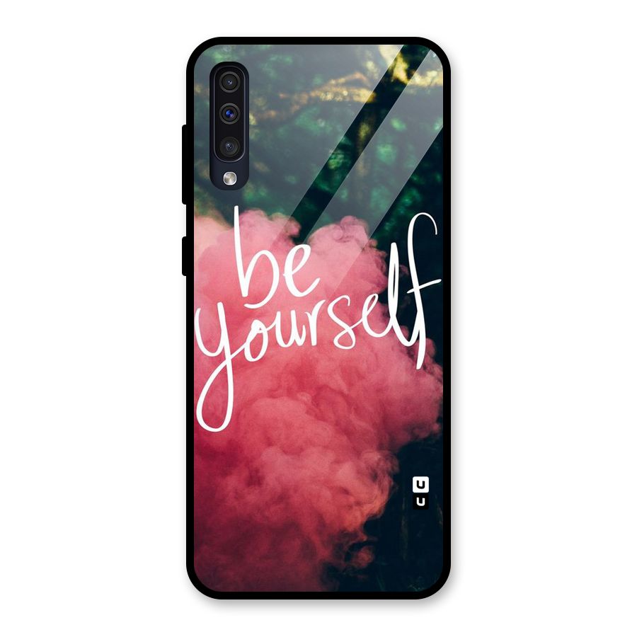 Be Yourself Greens Glass Back Case for Galaxy A50