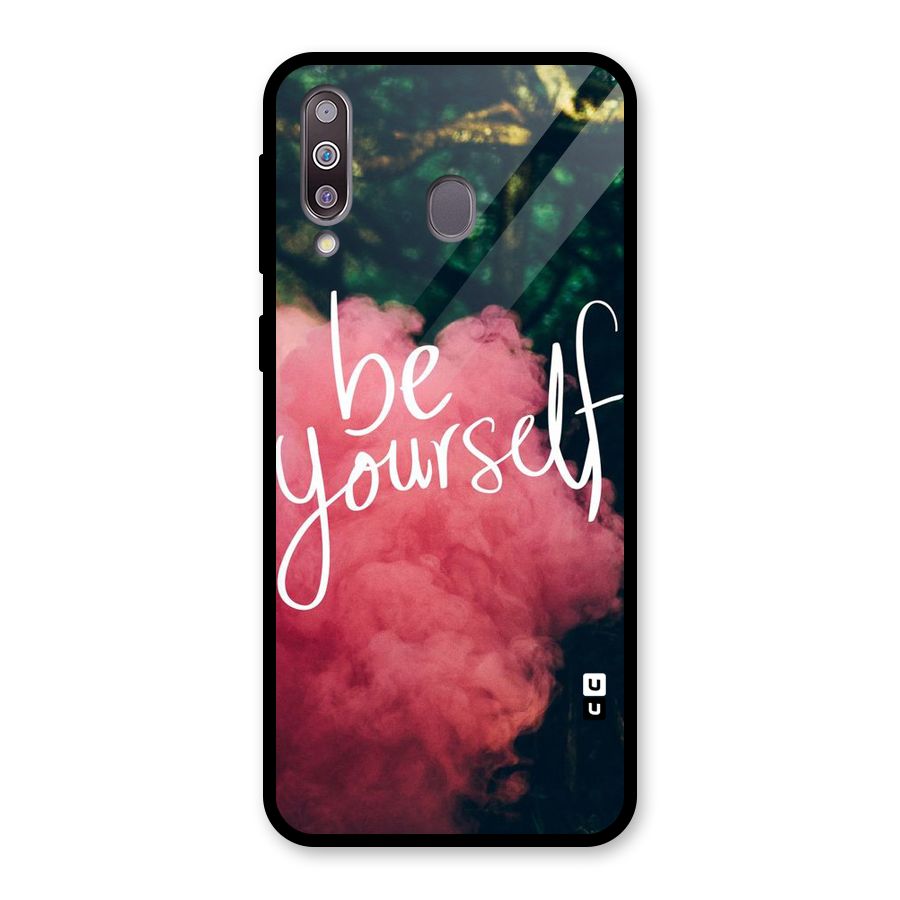 Be Yourself Greens Glass Back Case for Galaxy M30