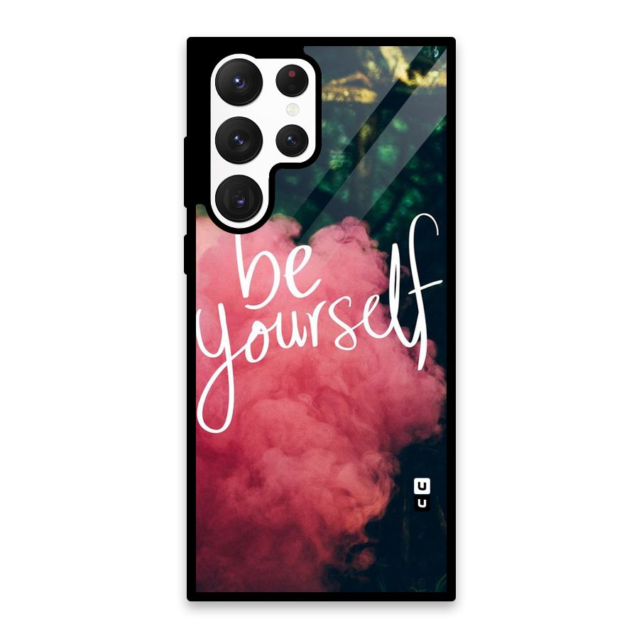 Be Yourself Greens Glass Back Case for Galaxy S22 Ultra 5G