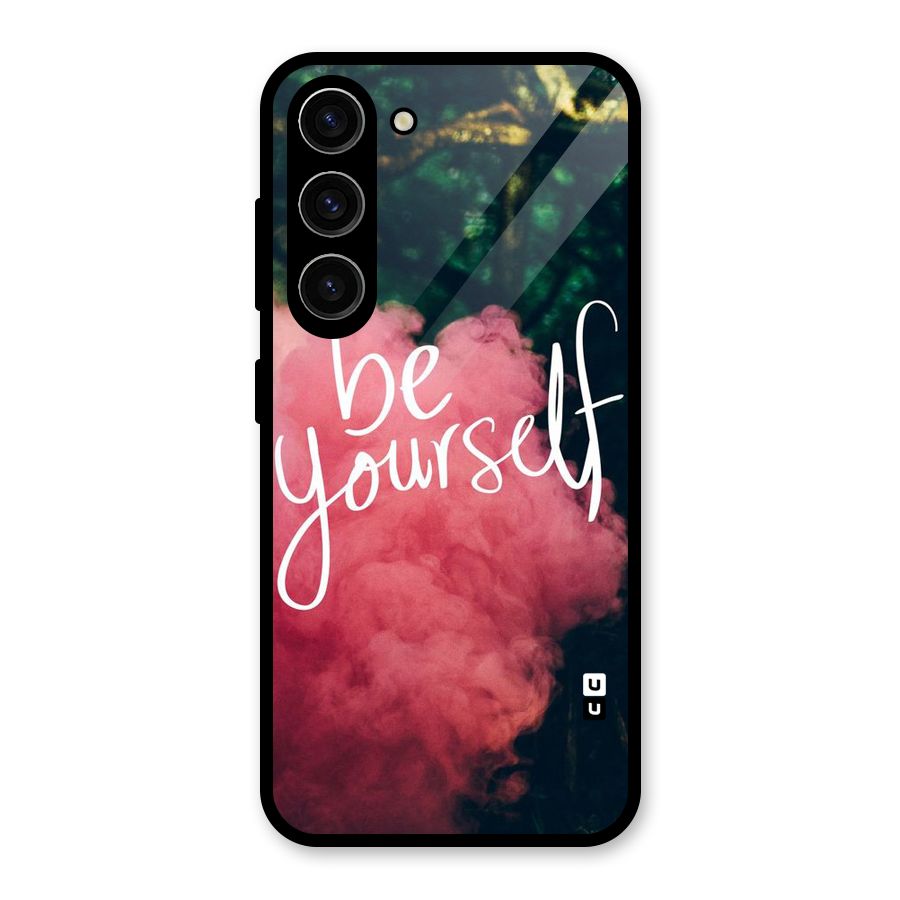Be Yourself Greens Glass Back Case for Galaxy S23