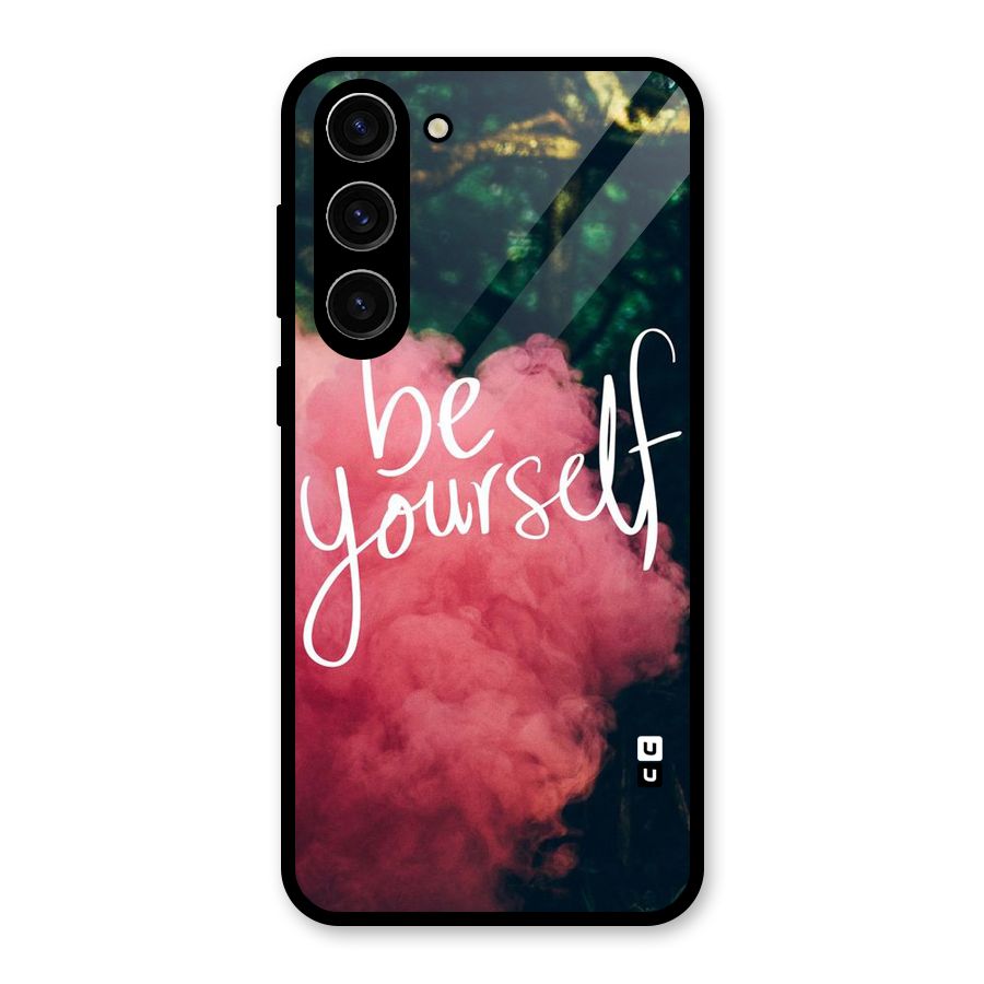 Be Yourself Greens Glass Back Case for Galaxy S23 Plus