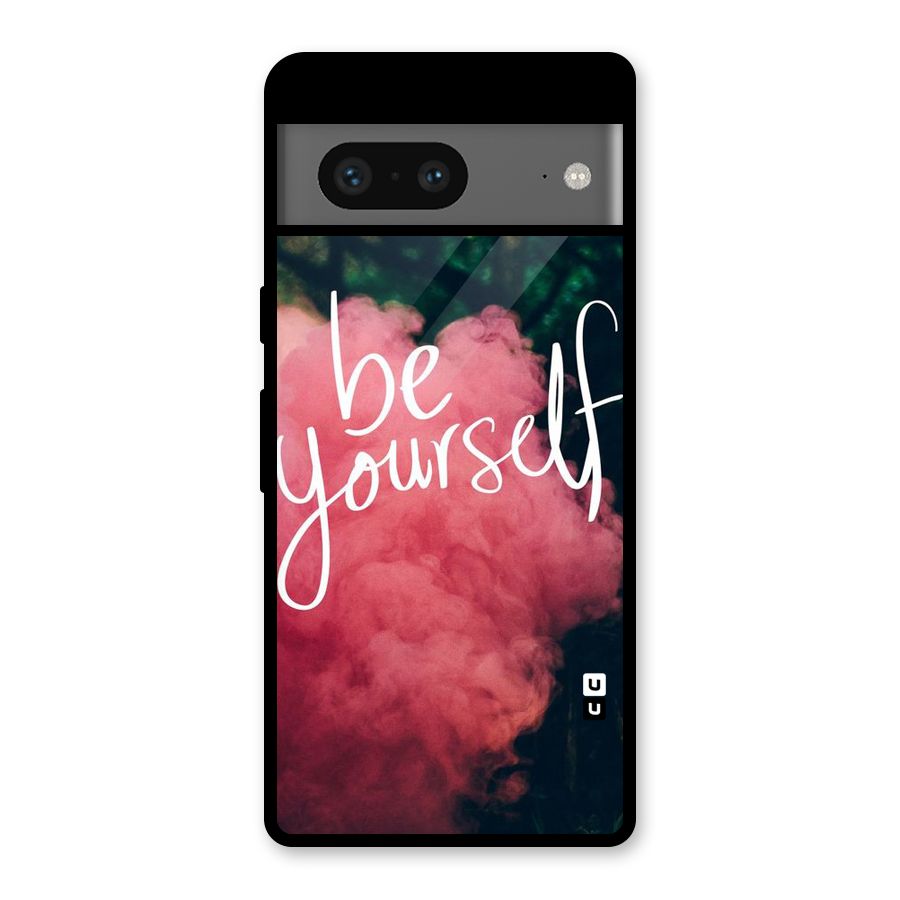 Be Yourself Greens Glass Back Case for Google Pixel 7